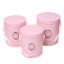 Picture of SET OF 3 EXTRA LARGE ROUND FLOWER BOXES PEARL PINK - JUST FOR YOU