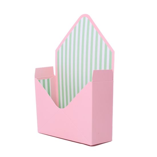 Picture of 23cm CARDBOARD ENVELOPE - STRIPES PINK/GREEN X 10pcs