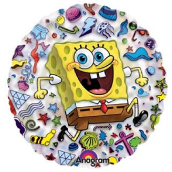 Picture of ANAGRAM 26 INCH XL FOIL BALLOON - SPONGEBOB SQUAREPANTS SEE-THRU