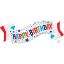 Picture of ANAGRAM 40 INCH XL FOIL BALLOON HAPPY BIRTHDAY - BANNER
