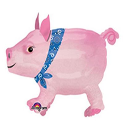 Picture of ANAGRAM 24 INCH AIRWALKER FOIL BALLOON - PIG