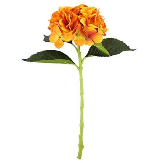 Picture of 51cm CHLOE SINGLE LARGE HYDRANGEA ORANGE