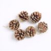 Picture of 5cm HANGING PINE CONE DECO IN NET BAG GLITTERED GOLD X 6pcs