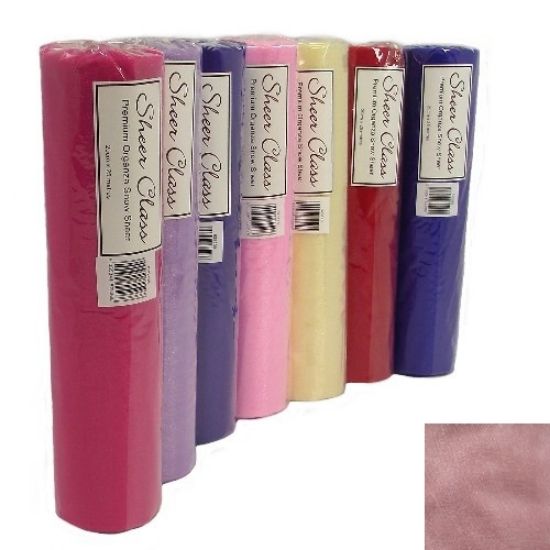 Picture of SHEER CLASS PREMIUM ORGANZA SNOW SHEER ROLL 29cm X 25met VINTAGE PINK