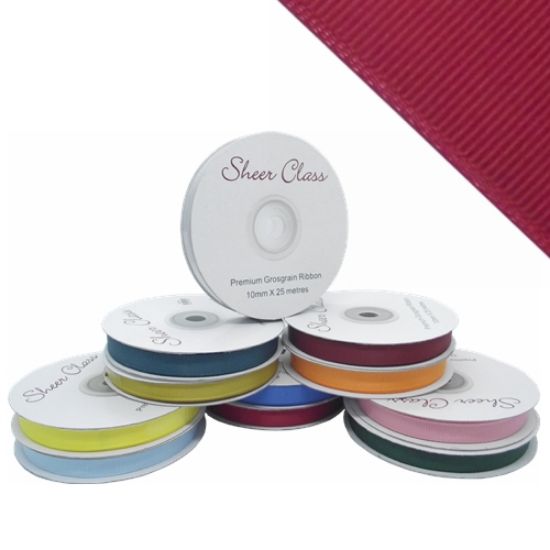 Picture of GROSGRAIN RIBBON 10mm X 25met DARK RED