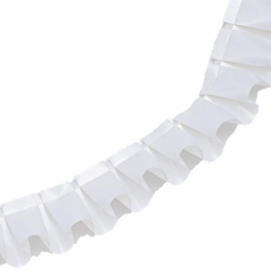 Picture of 50mm PRE PLEATED RIBBON X 10 METRES WHITE