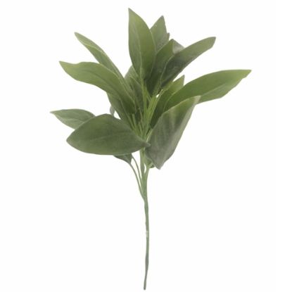 Picture of 32cm FLOCKED SAGE LEAF PICK GREY/GREEN