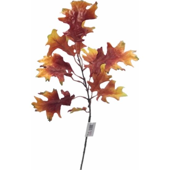 Picture of 67cm PREMIUM OAK LEAF SPRAY ORANGE/RED