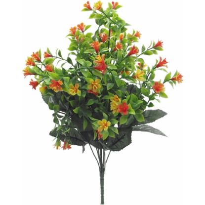 Picture of 44cm PLASTIC FLOWER BUSH ORANGE