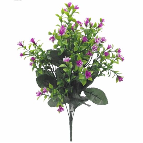 Picture of 44cm PLASTIC FLOWER BUSH LILAC