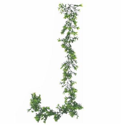 Picture of 133cm PLASTIC LEAF GARLAND GREEN