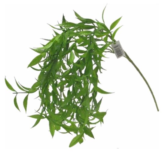 Picture of 82cm LARGE PLASTIC TEA LEAF SPRAY DARK GREEN