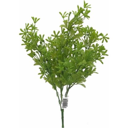 Picture of 47cm LARGE PLASTIC MIXED FOLIAGE BUSH LIGHT GREEN