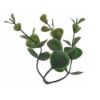 Picture of 10.5cm PLASTIC EUCALYPTUS LEAF CLUSTER GREEN X 72pcs