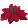 Picture of 9.5cm VELVET POINSETTIA SINGLE LOOSE HEAD RED (NO STEM) X 12pcs