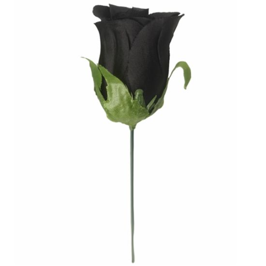 Picture of 25cm SINGLE ROSEBUD BLACK X 40pcs