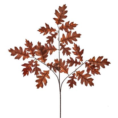 Picture of 68cm LARGE OAK LEAF SPRAY (15 LEAVES) RED/ORANGE X 12pcs