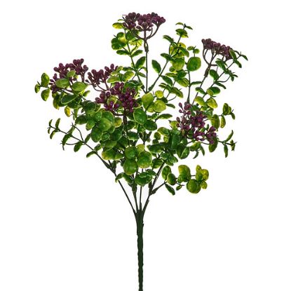 Picture of 32cm PLASTIC BERRY BUSH PURPLE/GREEN