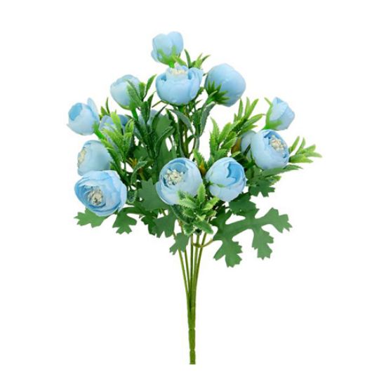 Picture of 28cm MINI RANUNCULUS BUSH BLUE