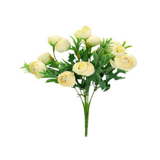 Picture of 28cm MINI RANUNCULUS BUSH CREAM