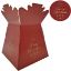 Picture of BOUQUET BOX GLOSSY - MERRY CHRISTMAS SWIRLS BURGUNDY/GOLD X 30pcs