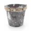 Picture of 13.5cm PLASTIC FLOWER POT WITH REINDEER GREY/WHITE