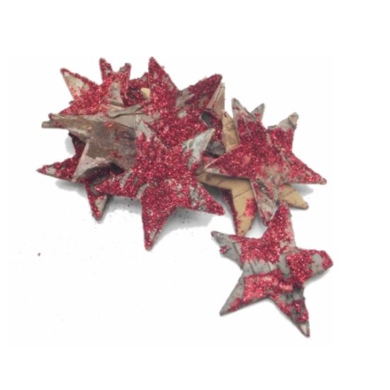 Picture of 5cm BIRCH STAR RED X 12pcs