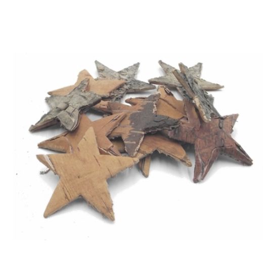 Picture of 5cm BIRCH STAR NATURAL X 12pcs