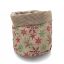 Picture of 13cm CLOTH PLANTER - SNOWFLAKES NAT/RED/GREEN