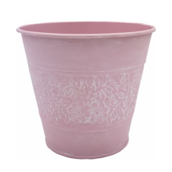 Picture of 13cm METAL POT PASTEL PINK