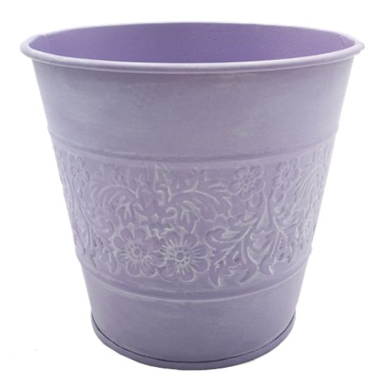 Picture of 13cm METAL POT PASTEL LILAC