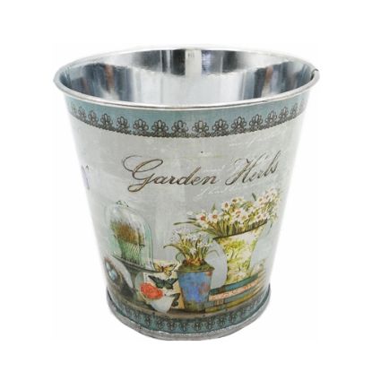 Picture of 10cm METAL POT - GARDEN HERBS