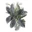 Picture of 18cm GLITTERED MISTLETOE PICK GREEN/WHITE