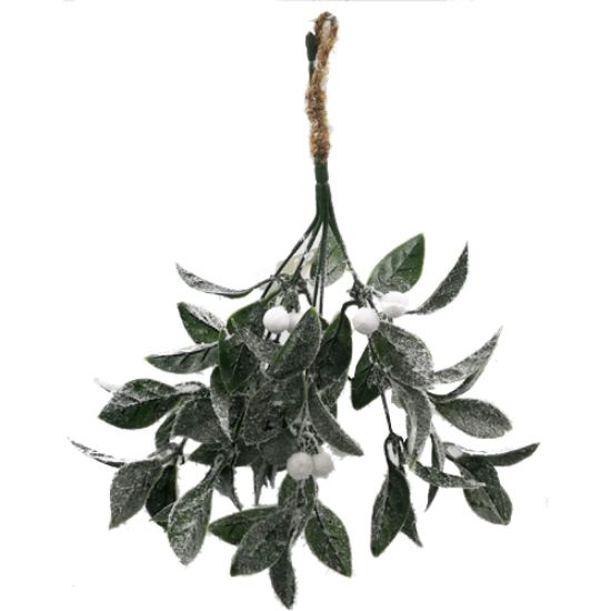 Picture of 33cm HANGING MISTLETOE BUSHGREEN/WHITE