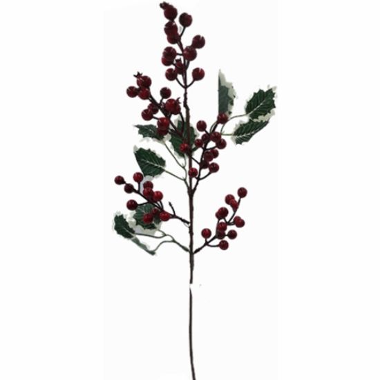 Picture of 60cm HOLLY AND BERRY SPRAY RED/GREEN