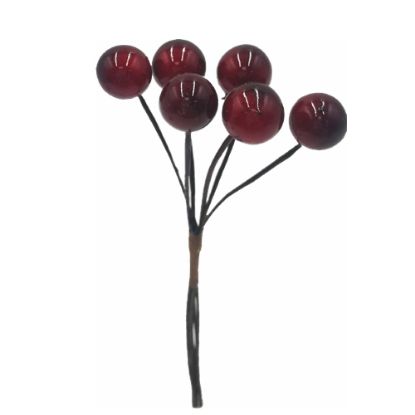 Picture of 10cm BERRY BUNDLE (6 BERRIES) BURGUNDY