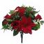 Picture of 38cm LARGE POINSETTIA ROSEBUD AND HOLLY MIXED BUSH RED