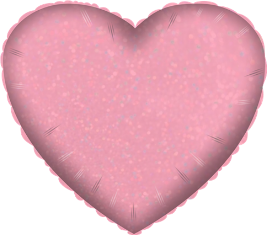 Picture of FS BALLOONS 18 INCH HOLOGRAPHIC FOIL BALLOON PLAIN HEART PINK