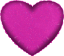 Picture of FS BALLOONS 18 INCH HOLOGRAPHIC FOIL BALLOON PLAIN HEART FUCHSIA