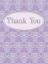 Picture of 10cm MINI GIFT CARD X 6pcs - THANK YOU DAMASK