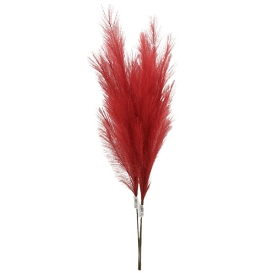 Picture of 115cm ARTIFICIAL PAMPAS GRASS (18 FORKS) RED X 4pcs