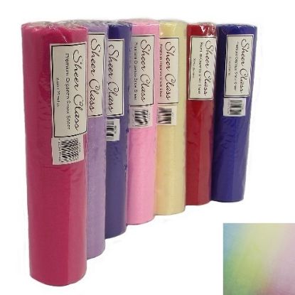 Picture of SHEER CLASS PREMIUM ORGANZA SNOW SHEER ROLL 29cm X 25met RAINBOW