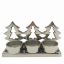 Picture of 18cm METAL CHRISTMAS TEALIGHT HOLDER - TREES NICKEL PLATED X 2pcs
