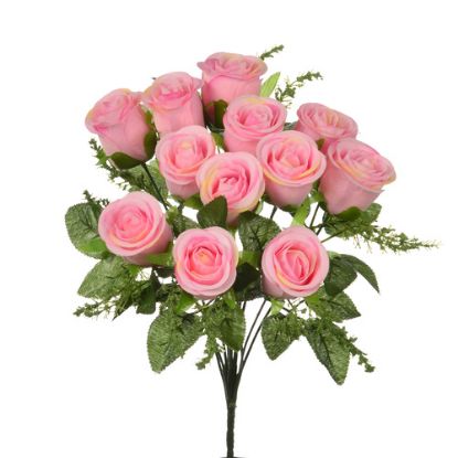 Picture of 34cm ROSEBUD BUSH (12 HEADS) PINK