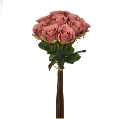 Picture of 37cm ROSE BUNDLE (11 STEMS) VINTAGE PINK