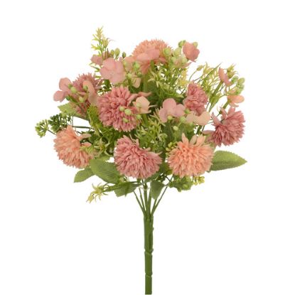 Picture of 34cm CHRYSANTHEMUM HYDRANGEA AND BERRY BUSH PEACH/PINK