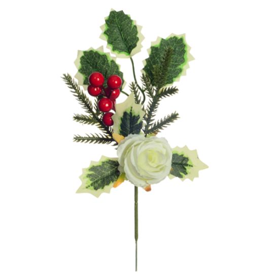 Picture of 26cm ROSE AND HOLLY PICK IVORY