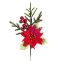 Picture of 25cm POINSETTIA AND HOLLY PICK RED