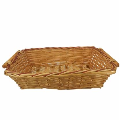 Picture of 50cm LARGE STRONG RECTANGULAR HAMPER BASKET - HONEY