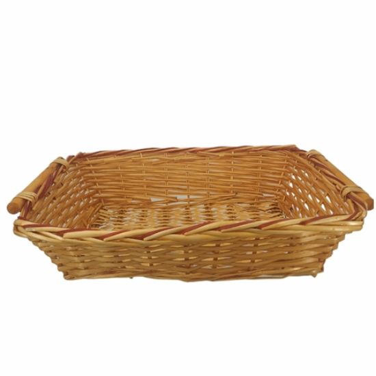 Picture of 50cm LARGE STRONG RECTANGULAR HAMPER BASKET - HONEY